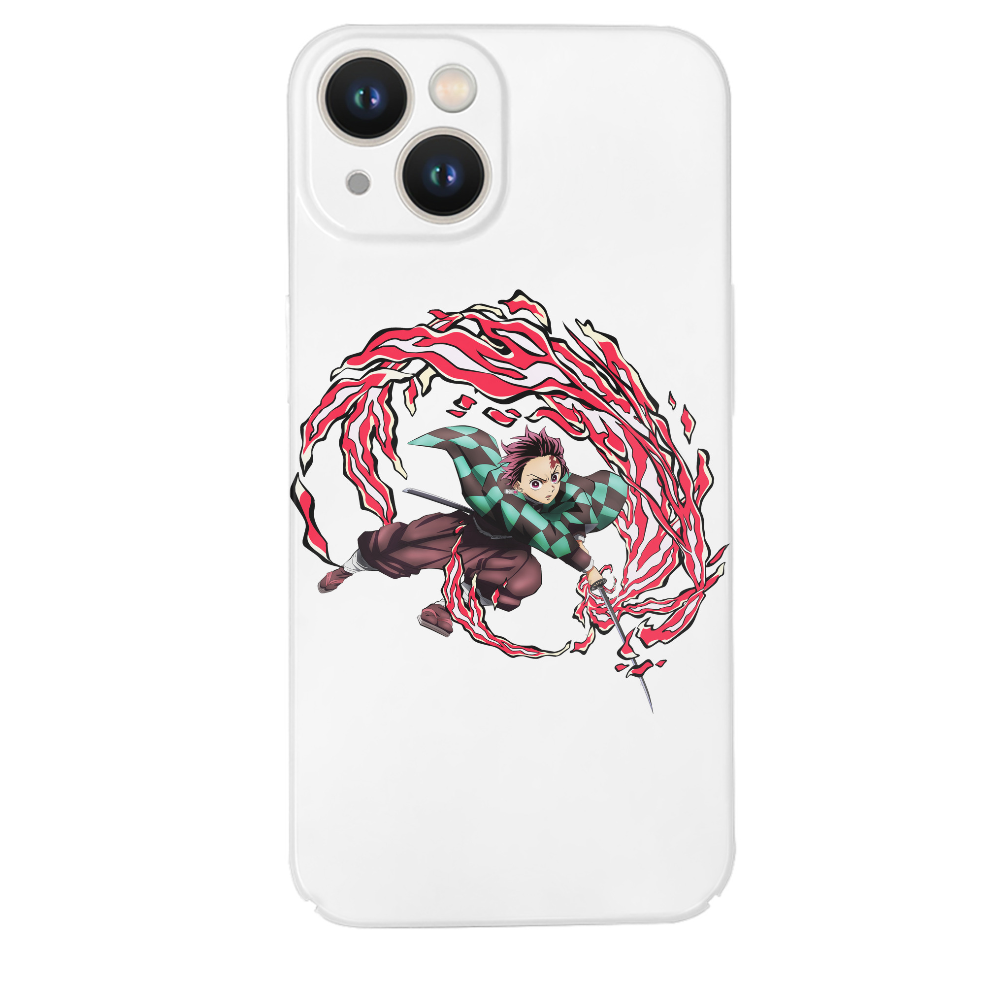 （画像用） 鬼滅の刃 竈門 炭治郎／かまど たんじろう Kamado Tanjirou 【iPhone 14シリーズ対応】ハードケース